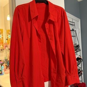 SHEIN Bold Red Blouse